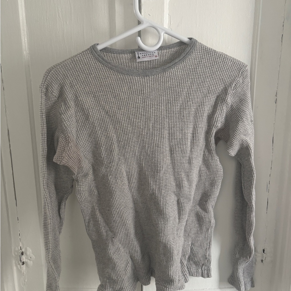 American Trench Beige Waffle Knit Sweater